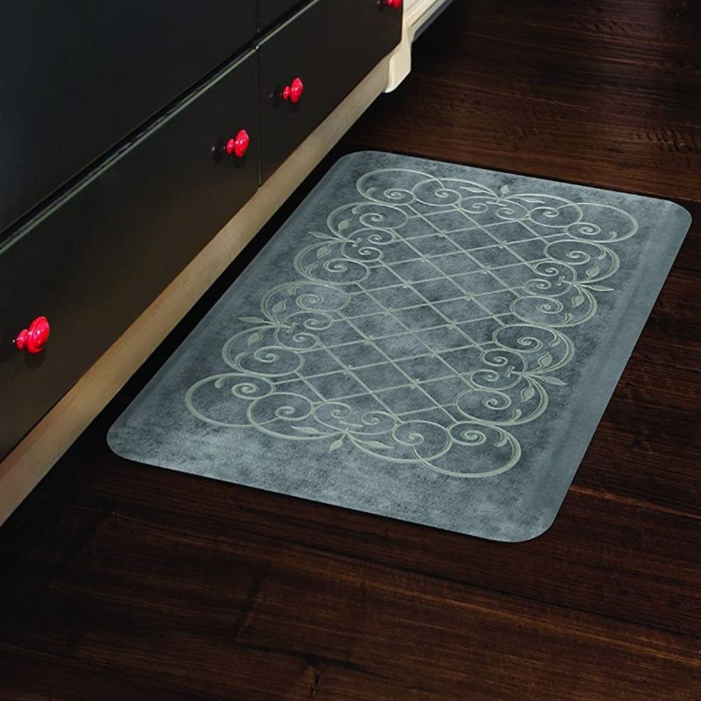 WellnessMats Smart Step Smooth Comfort Mat Premium Anti-Fatigue Mat Grey, new